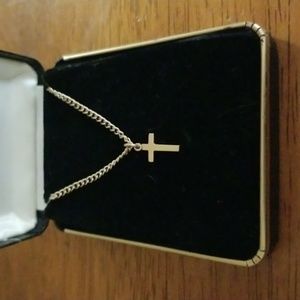 14k Gold Dainty Cross Pendant